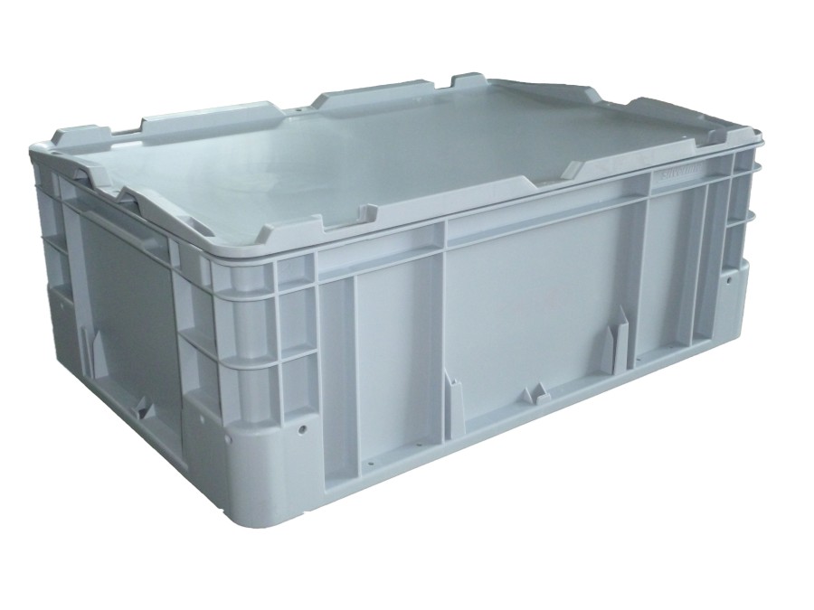 Přepravka Silverline 2771/000300 šedá, UÚ, uzavřená, 2 držáky etiket